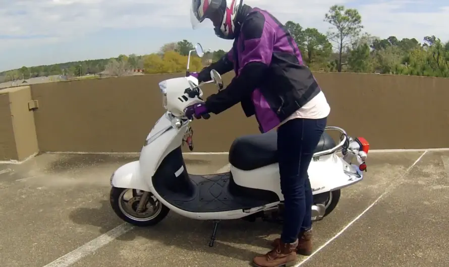 How to put a scooter on a kickstand?